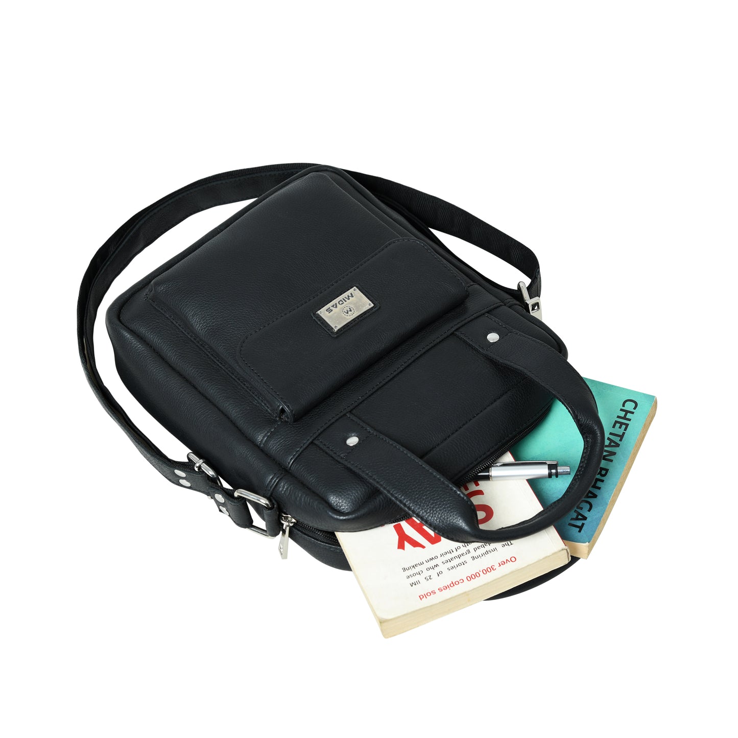 Midas Leather Sling Bag – Blue | Premium Everyday Crossbody Bag