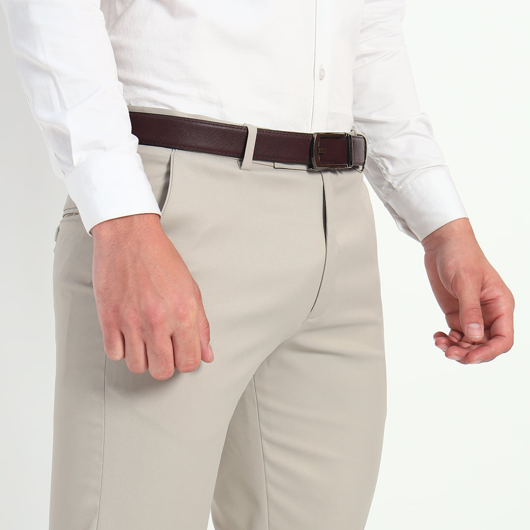No Hole Leather Belt