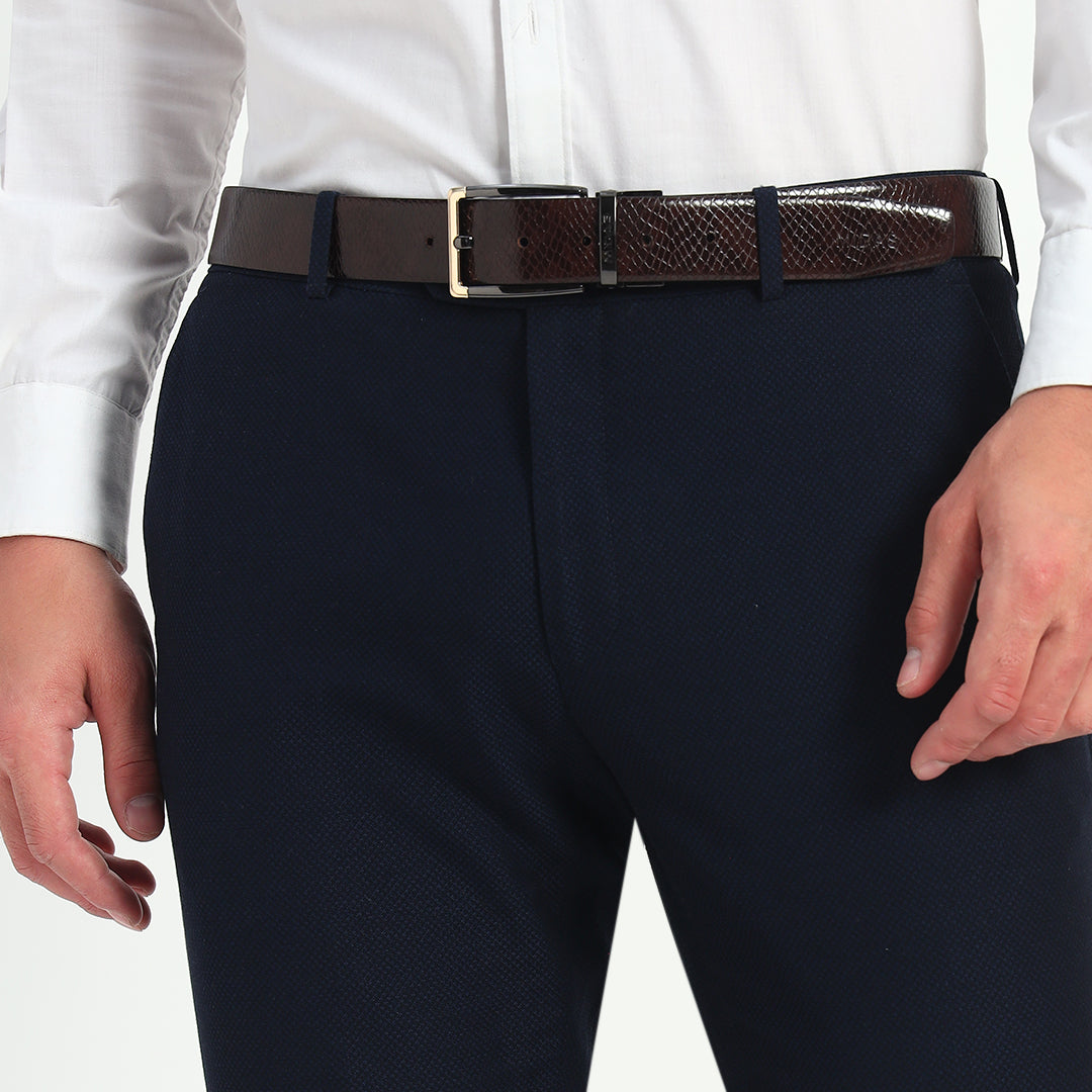 Midas Premium Reversible Leather Belt with Premium Buckle