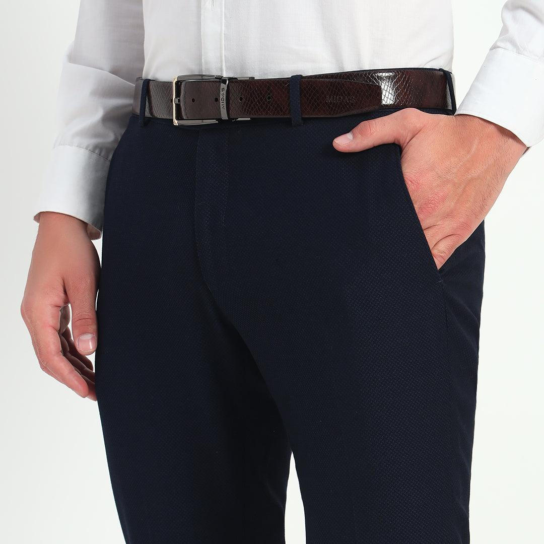 Midas Premium Reversible Leather Belt with Premium Buckle