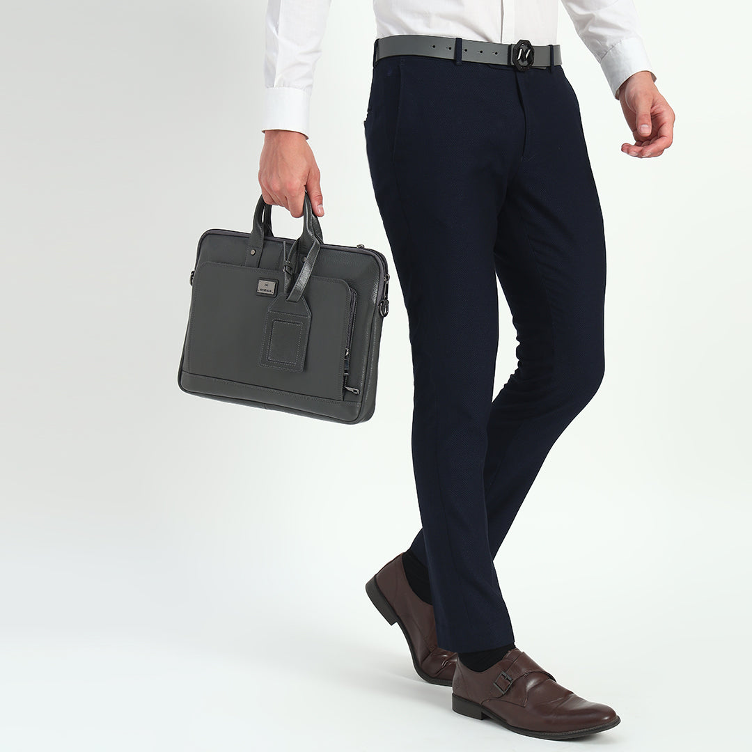 Midas Leather Slim Laptop Bag