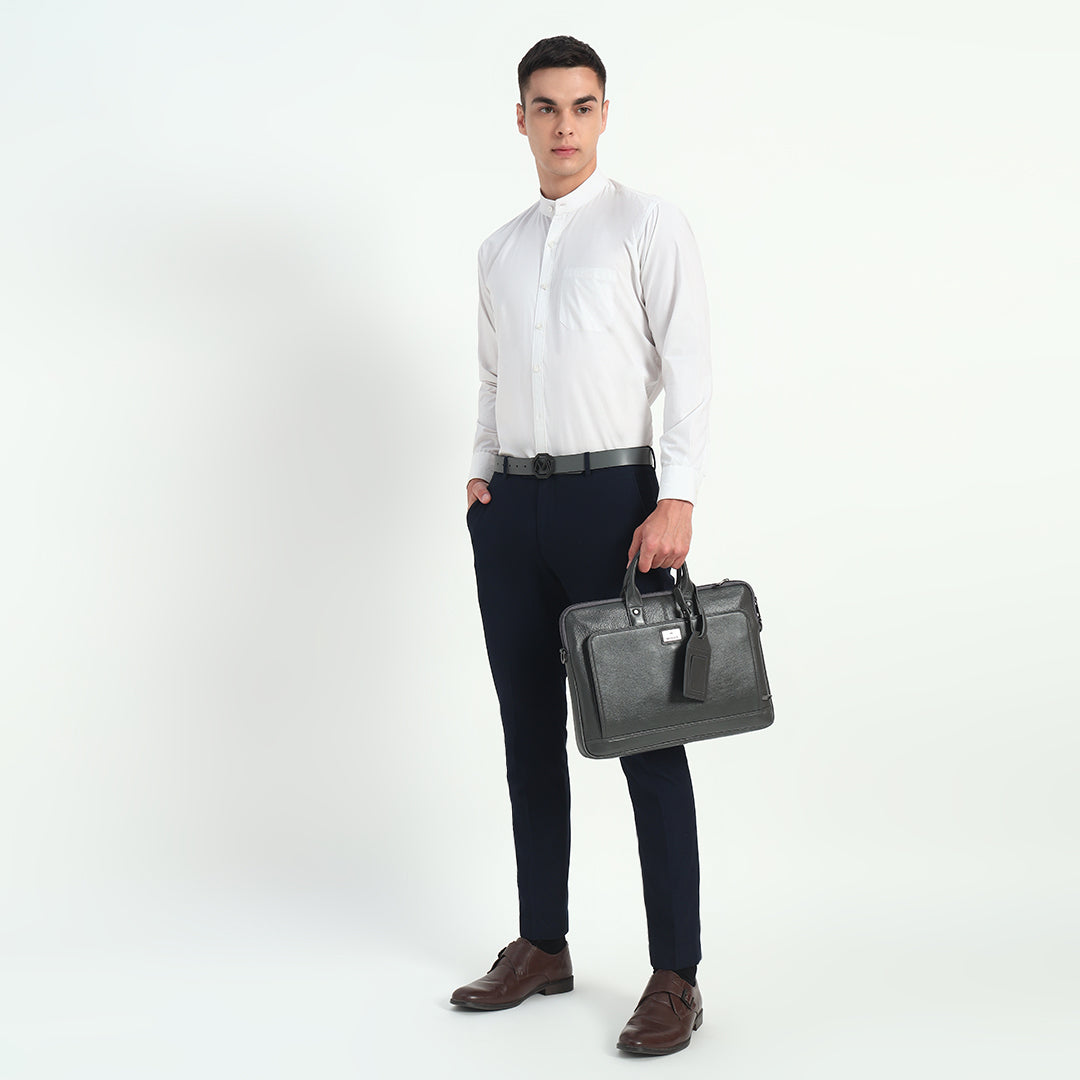 Midas Leather Slim Laptop Bag