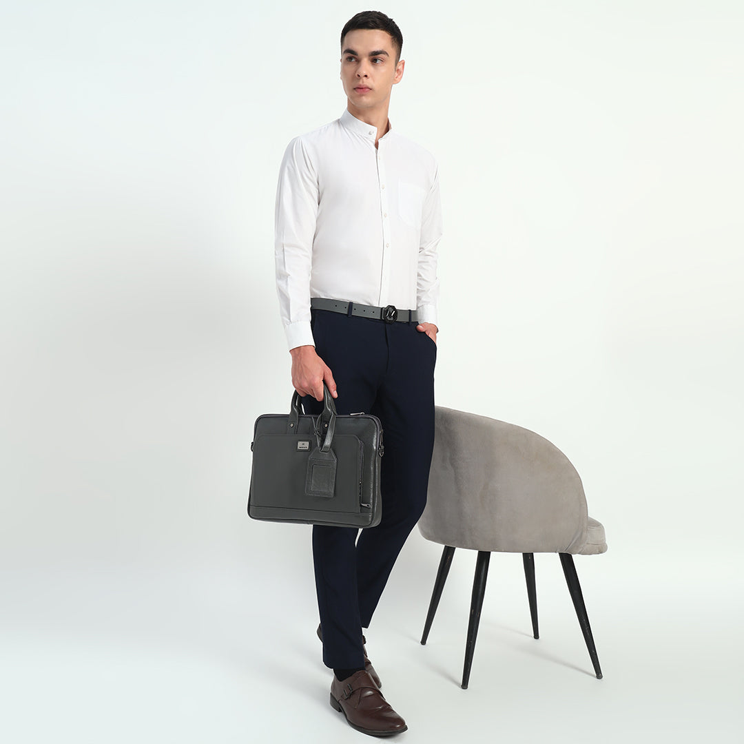 Midas Leather Slim Laptop Bag