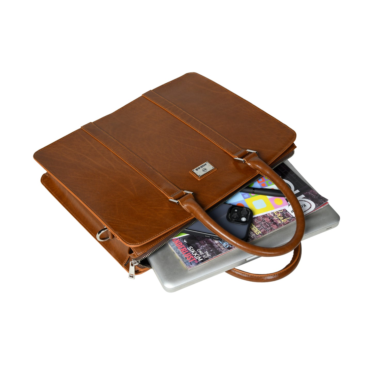 Premium Spanish Leather Laptop Bag