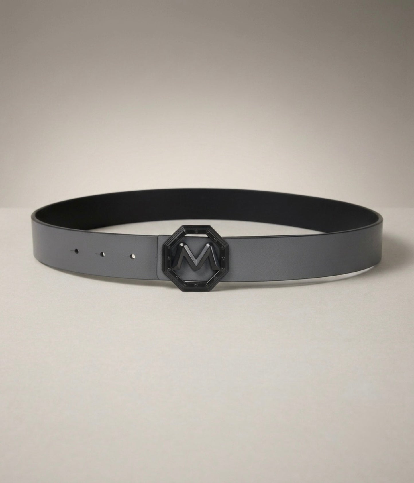 Face to Face Reversible Leather Belt with Signature Midas Buckle