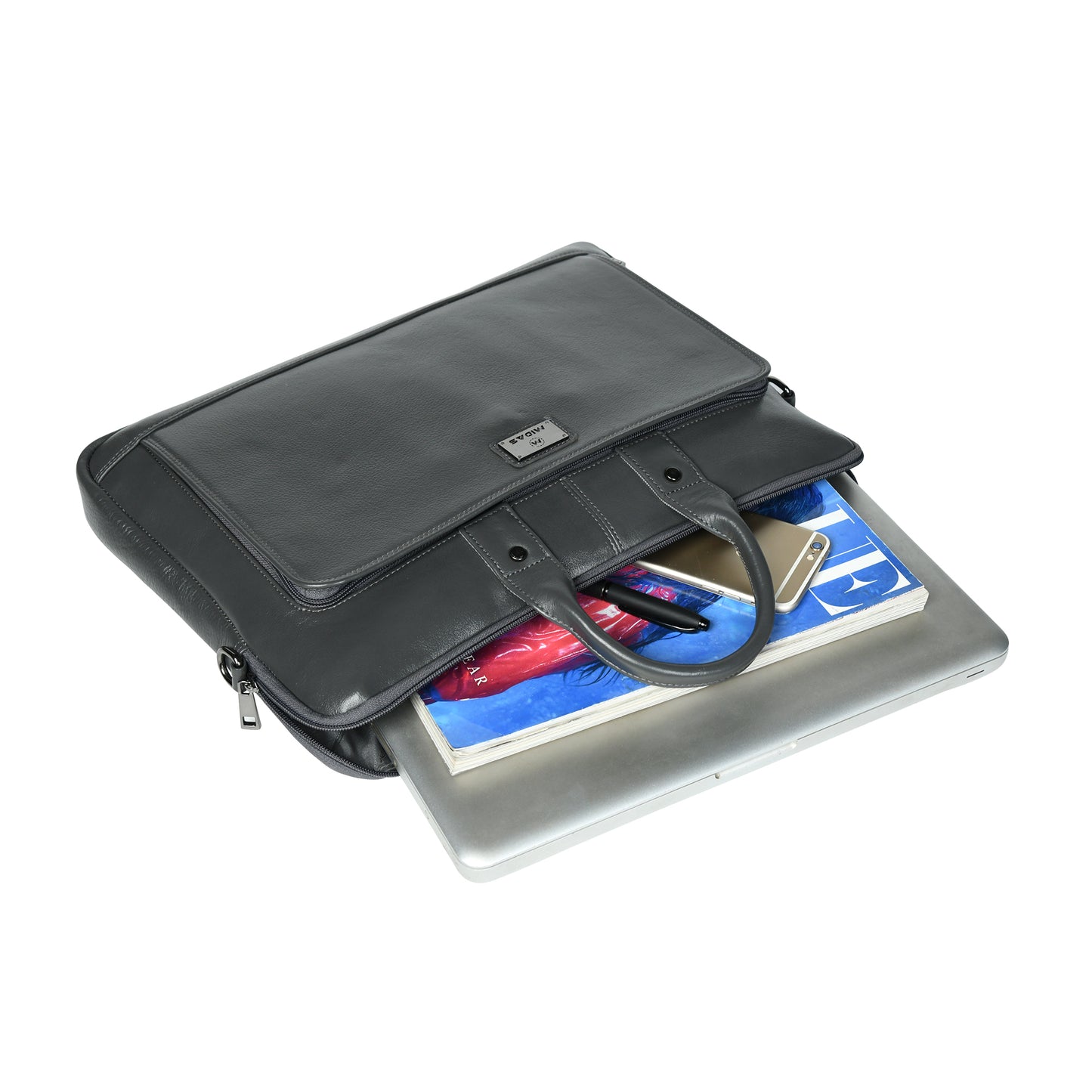 Midas Leather Slim Laptop Bag