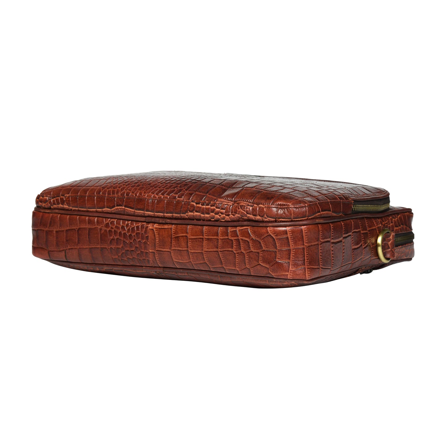 Croco Leather Laptop Bag