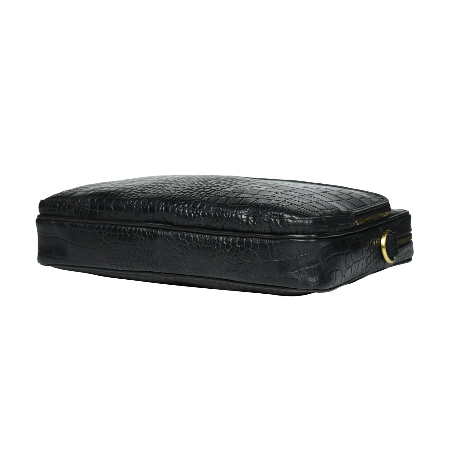 Croco Leather Laptop Bag