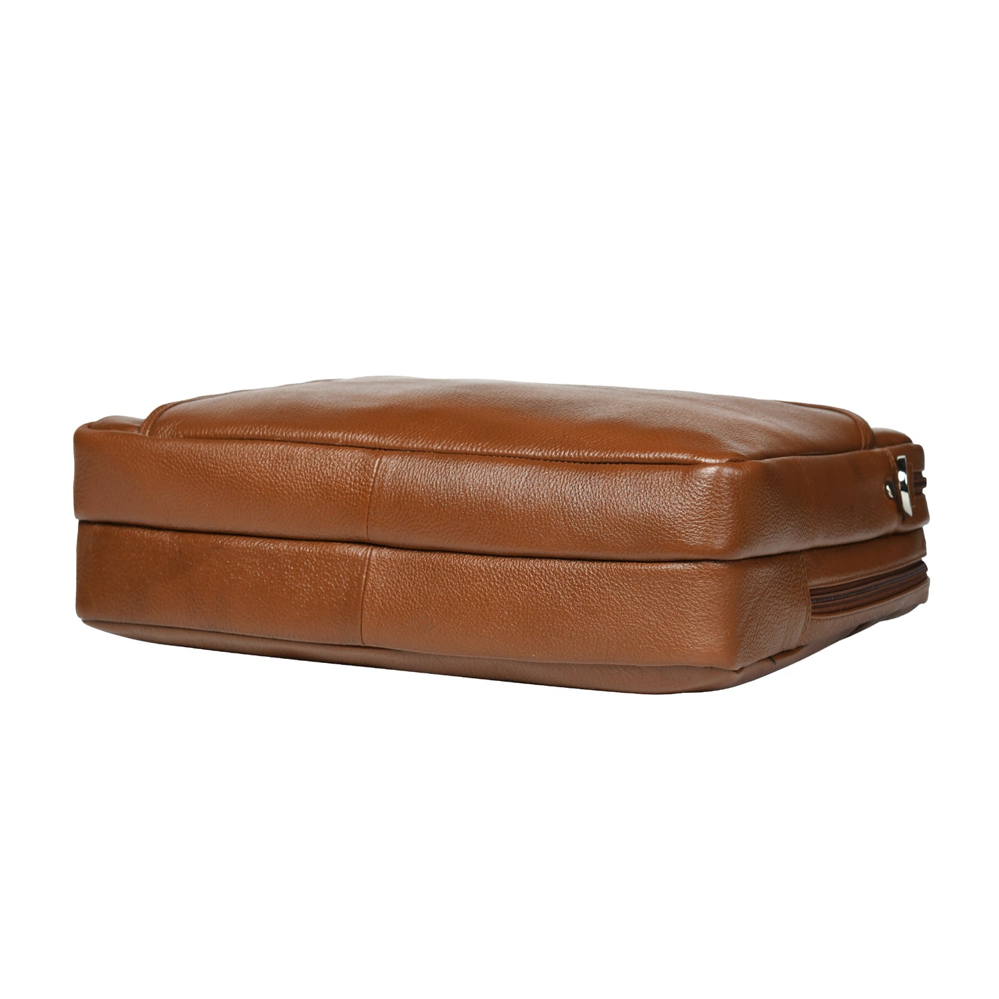 Men Double Partition Leather Laptop Bag