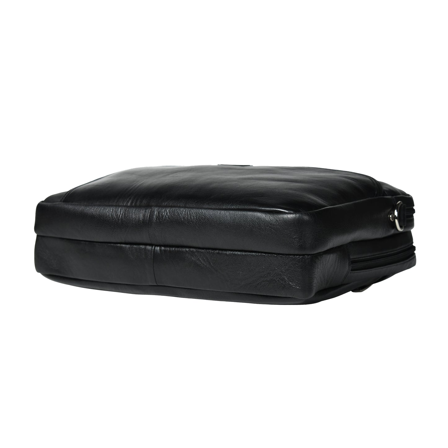 Men Double Partition Leather Laptop Bag
