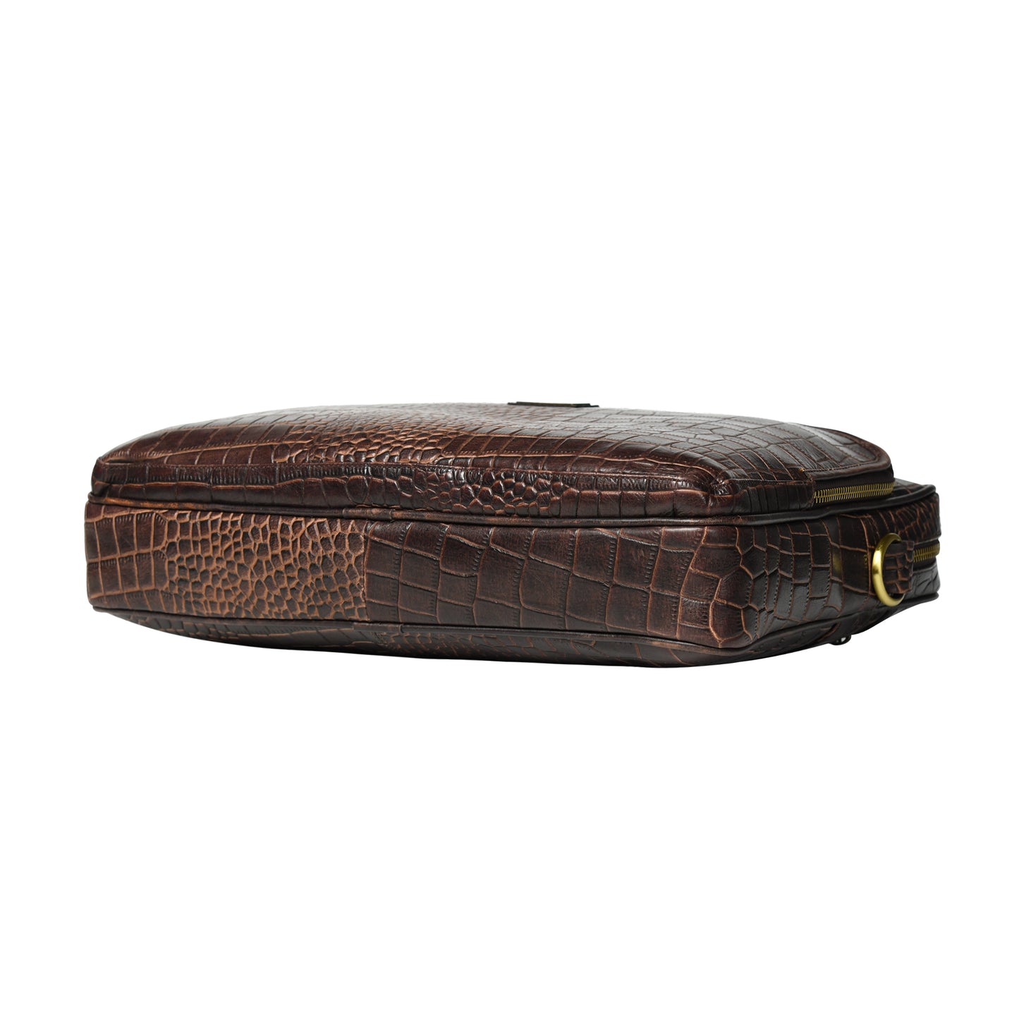 Croco Leather Laptop Bag