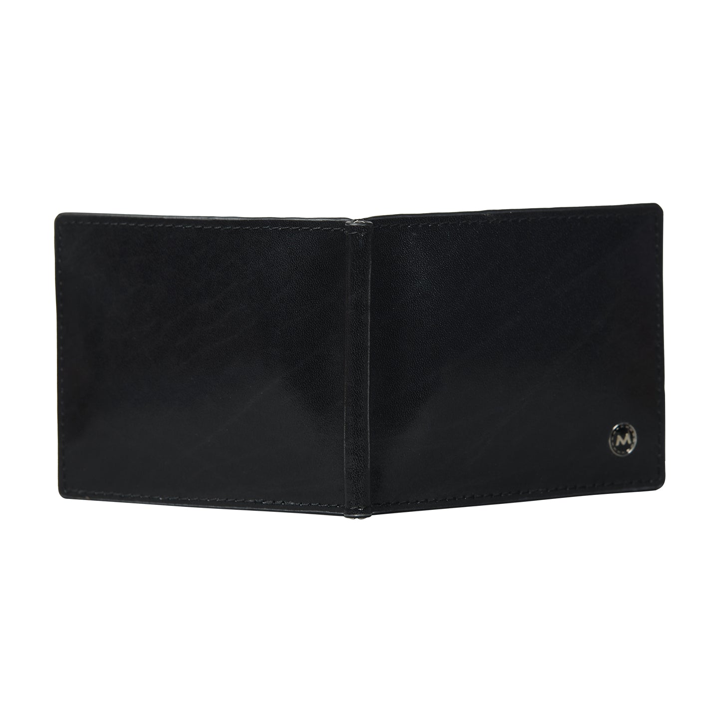 Black Handmade Leather Wallets Back Photo