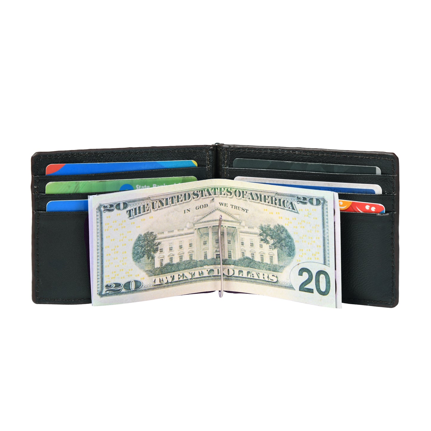 Black Handmade Leather Wallets inside Photo