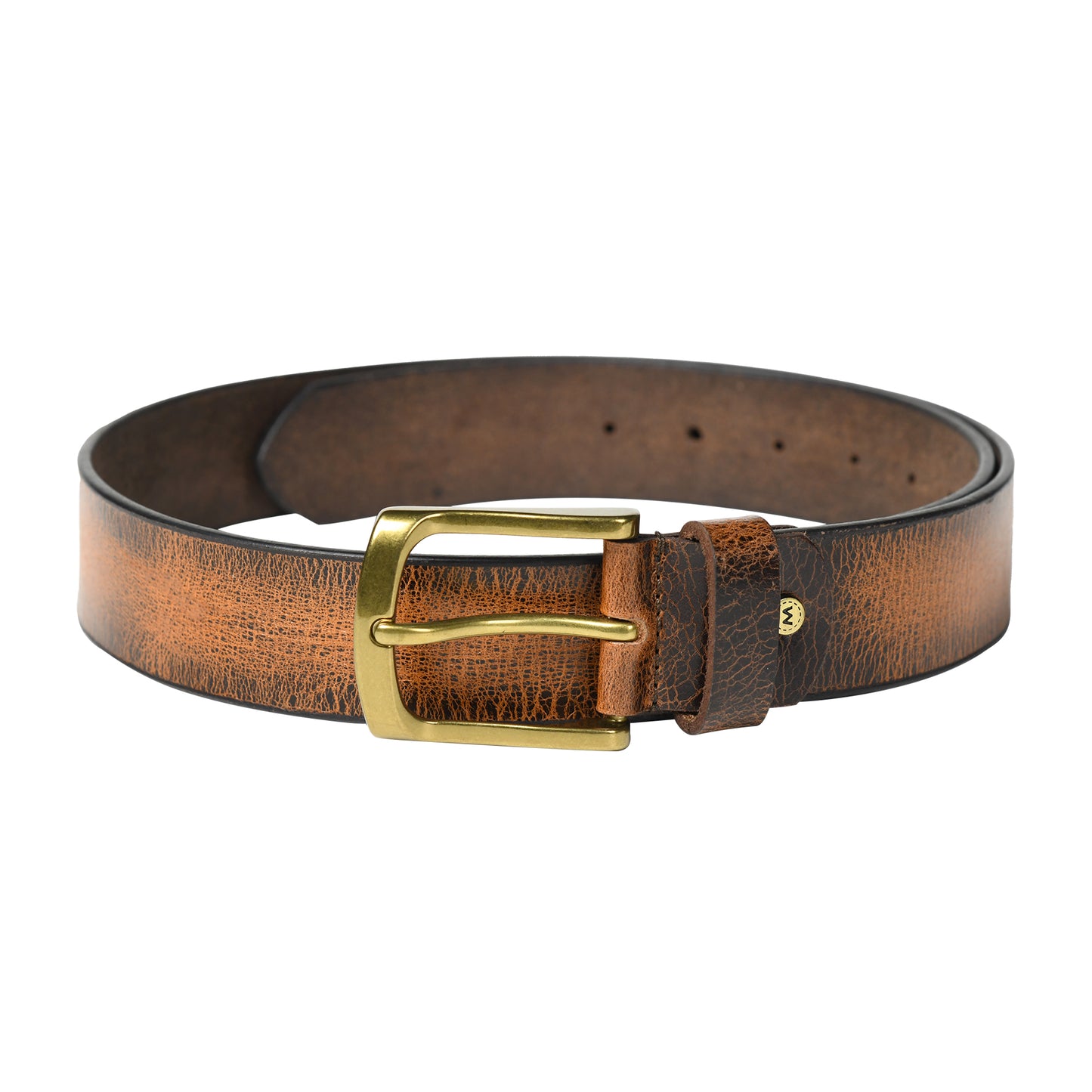 Casual Brown Crunch Leather Belt
