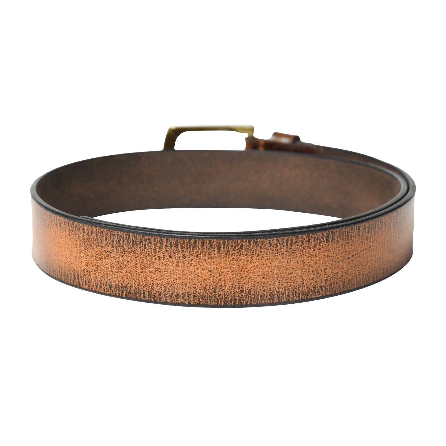 Casual Brown Crunch Leather Belt