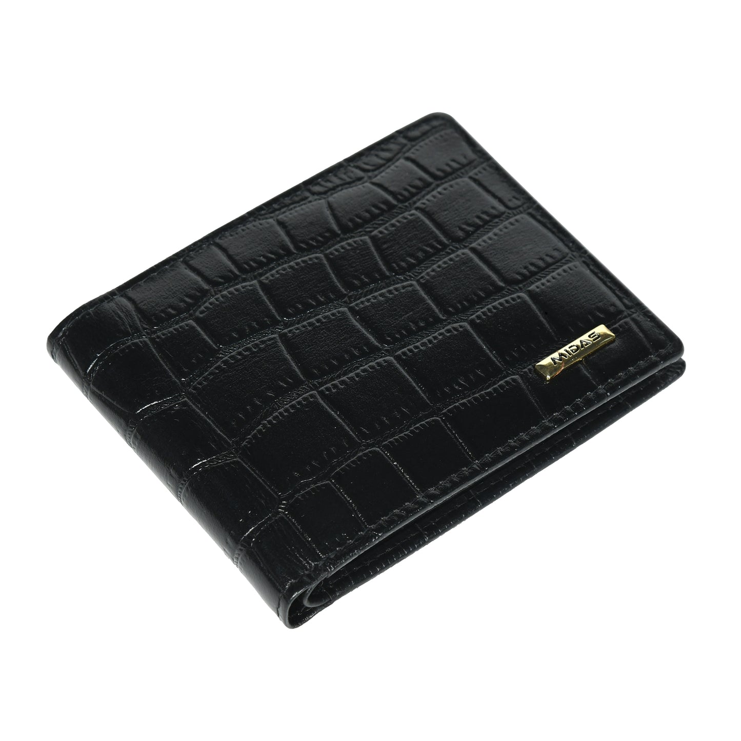 Men & Women Leather Wallet Croco Design Gift Pack