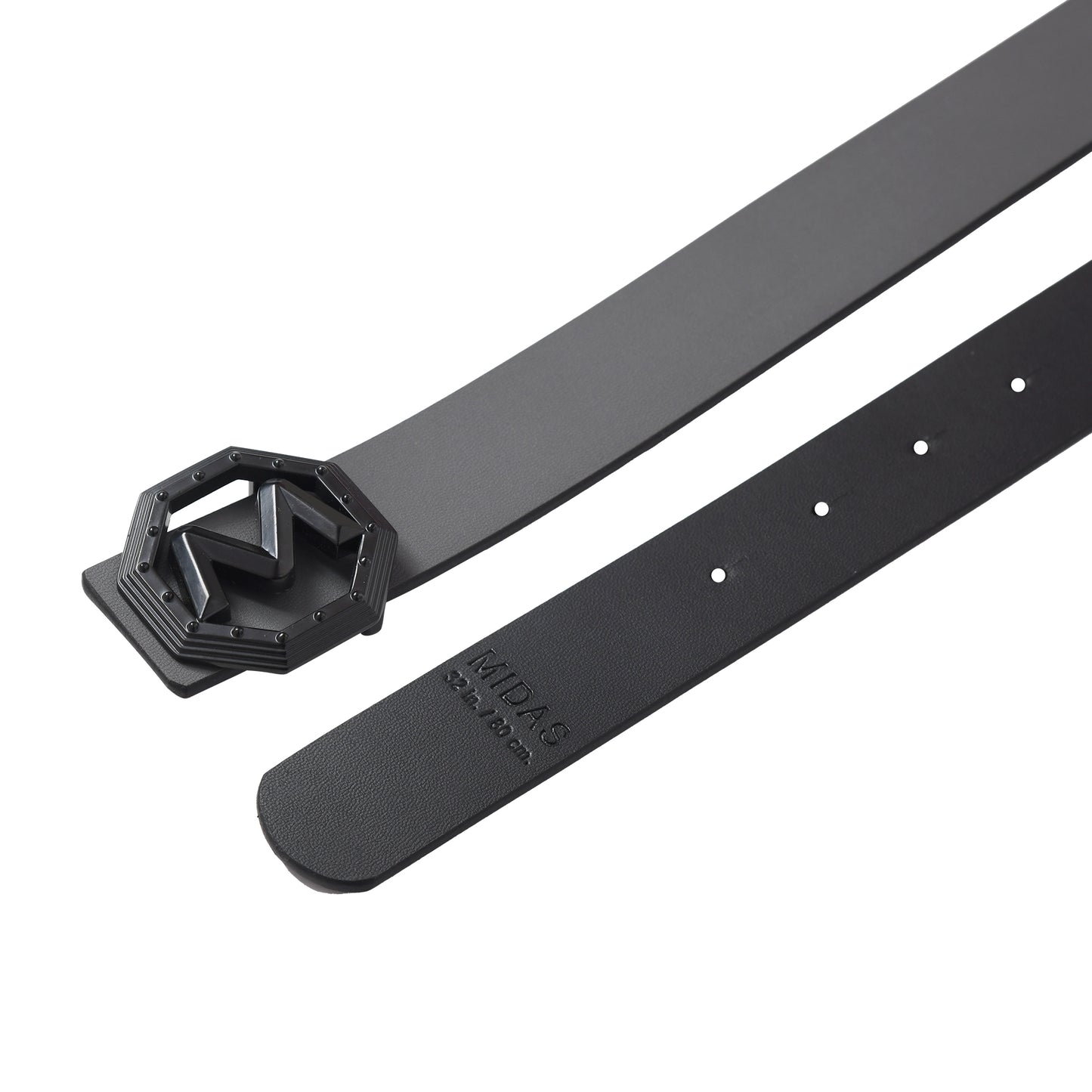 Face to Face Reversible Leather Belt with Signature Midas Buckle