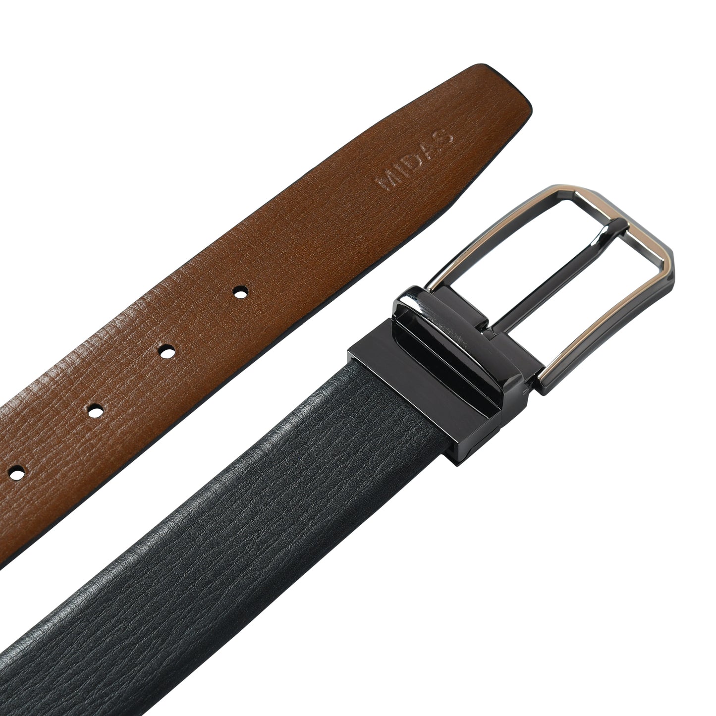 Midas Premium Reversible Leather Belt With Premium Buckle