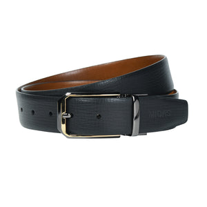 Midas Premium Reversible Leather Belt With Premium Buckle