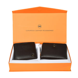 Men’s & Ladies’ Leather Wallet Combo Gift Pack