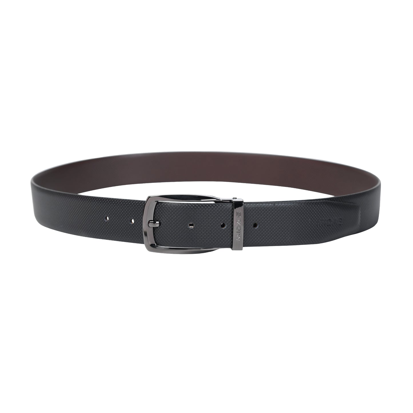 Midas Premium Reversible Leather Belt With Premium Buckle