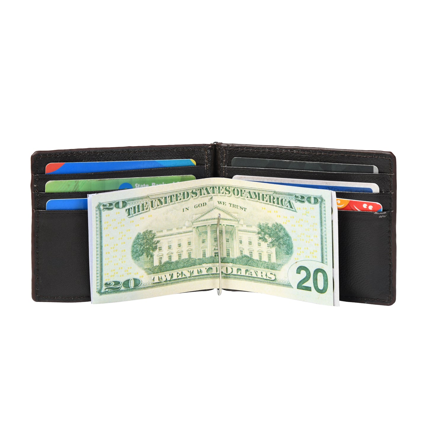 Men Premium Leather Money Clipper Wallet