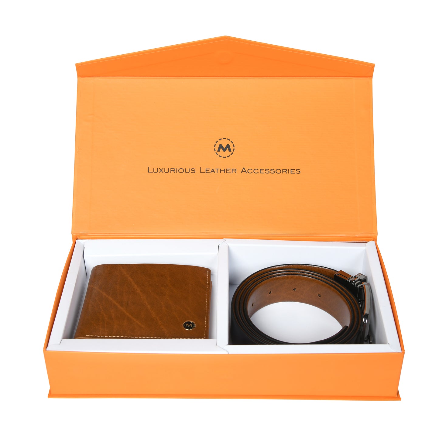 Men’s Belt & Wallet Premium Leather Combo Gift Pack