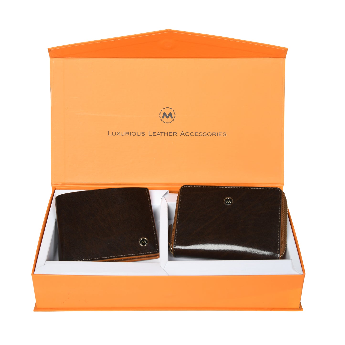 Men & Ladies Premium Leather Wallet Combo Gift Pack