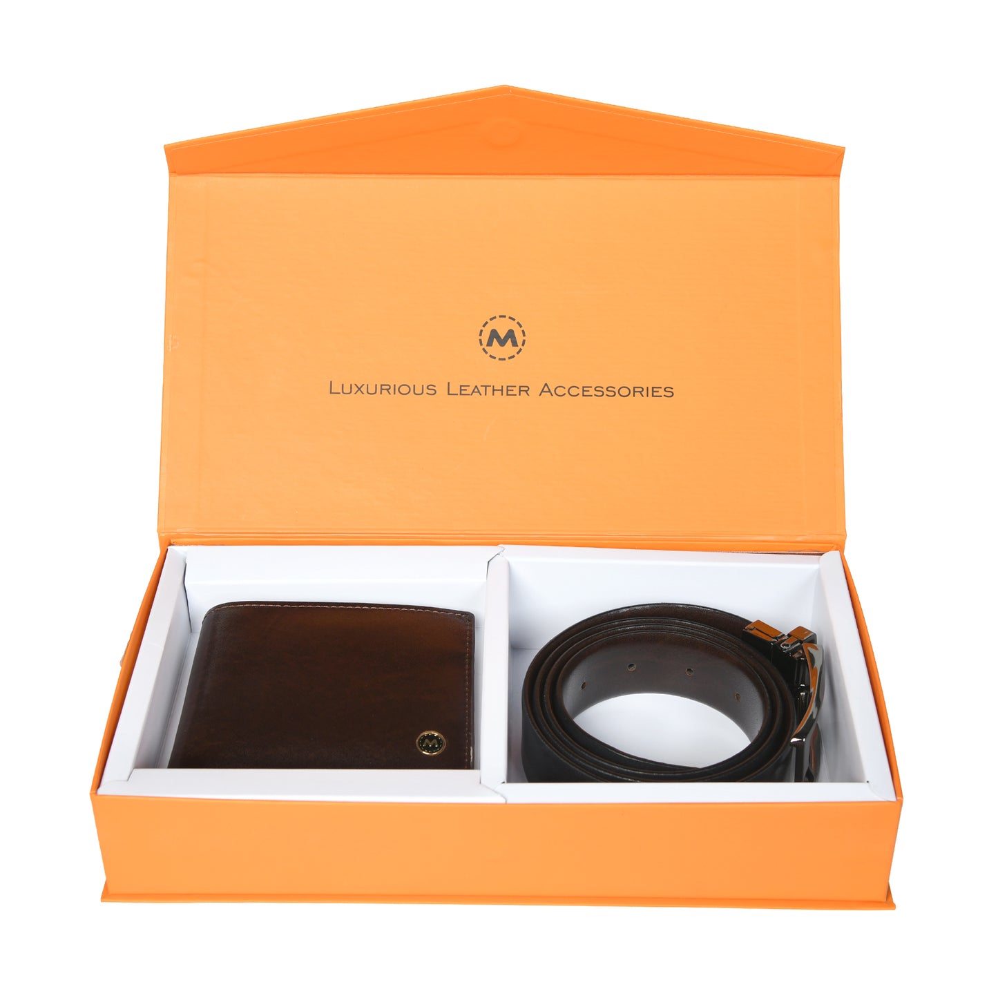 Men’s Belt & Wallet Premium Leather Combo Gift Pack