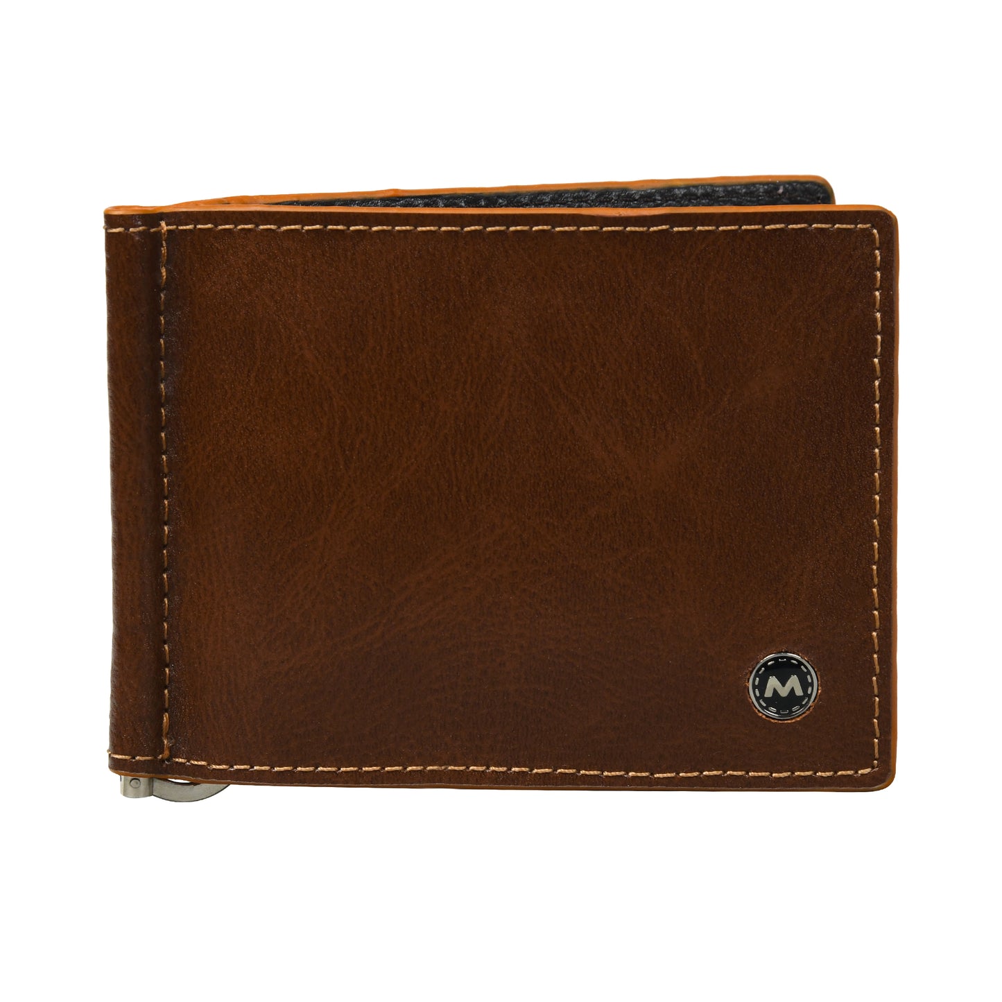 Men Premium Leather Money Clipper Wallet