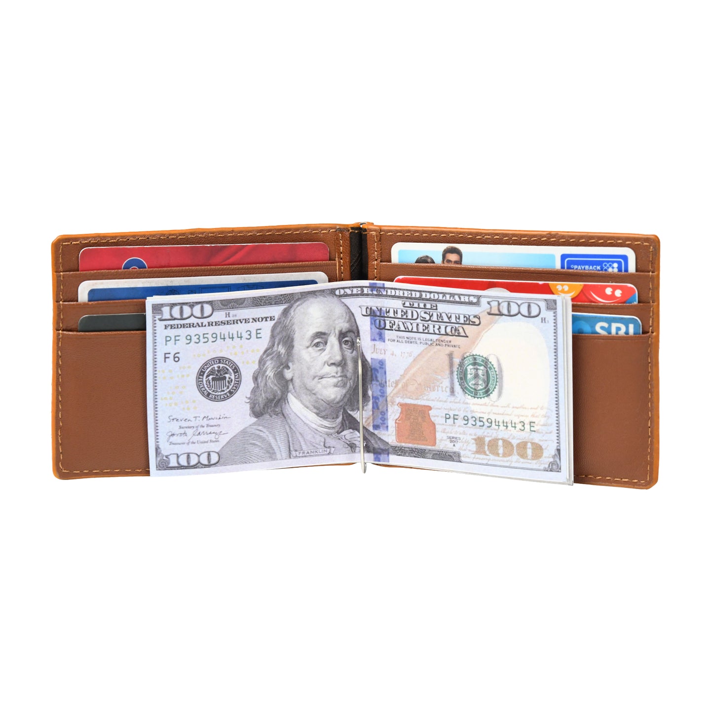 Men Premium Leather Money Clipper Wallet