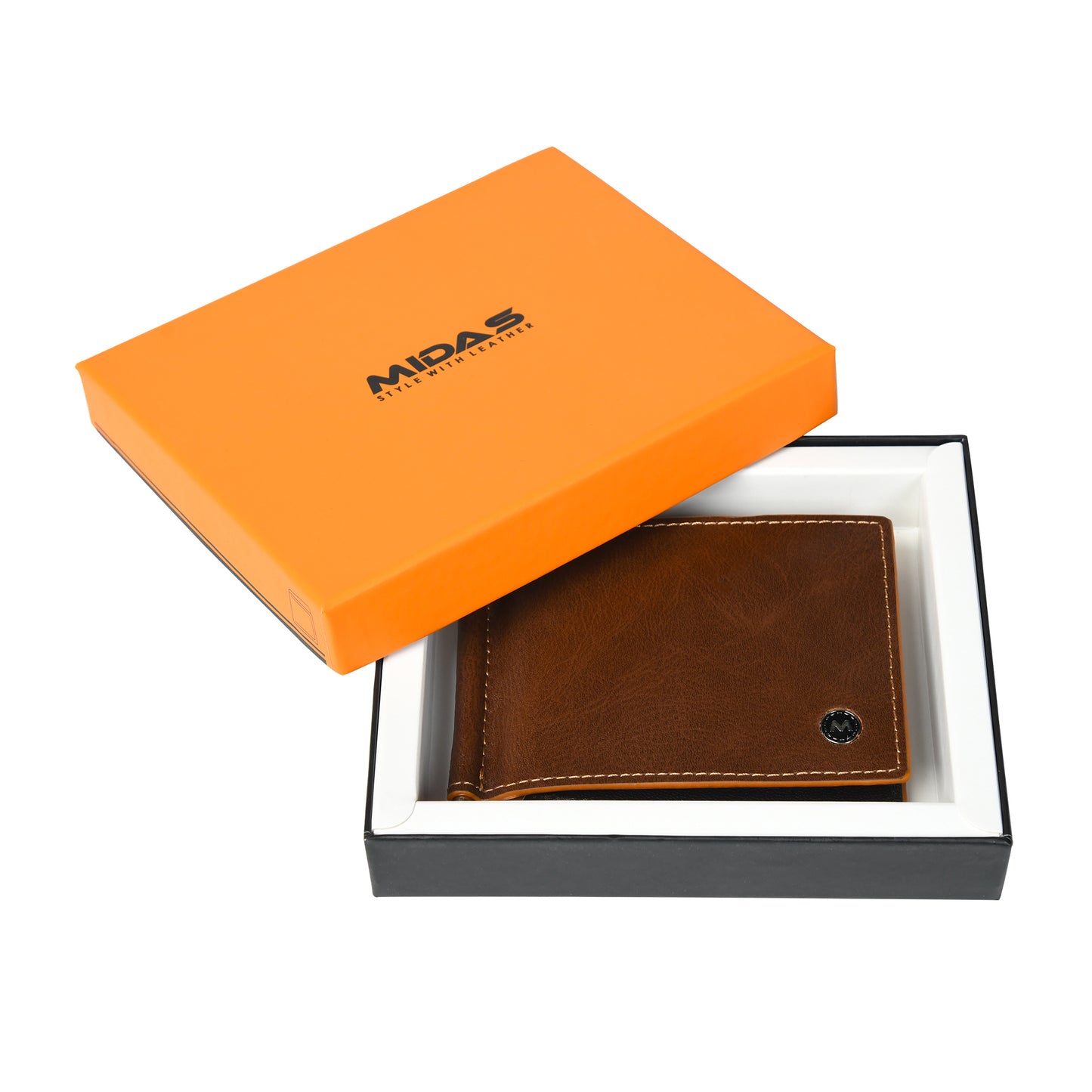 Men Premium Leather Money Clipper Wallet