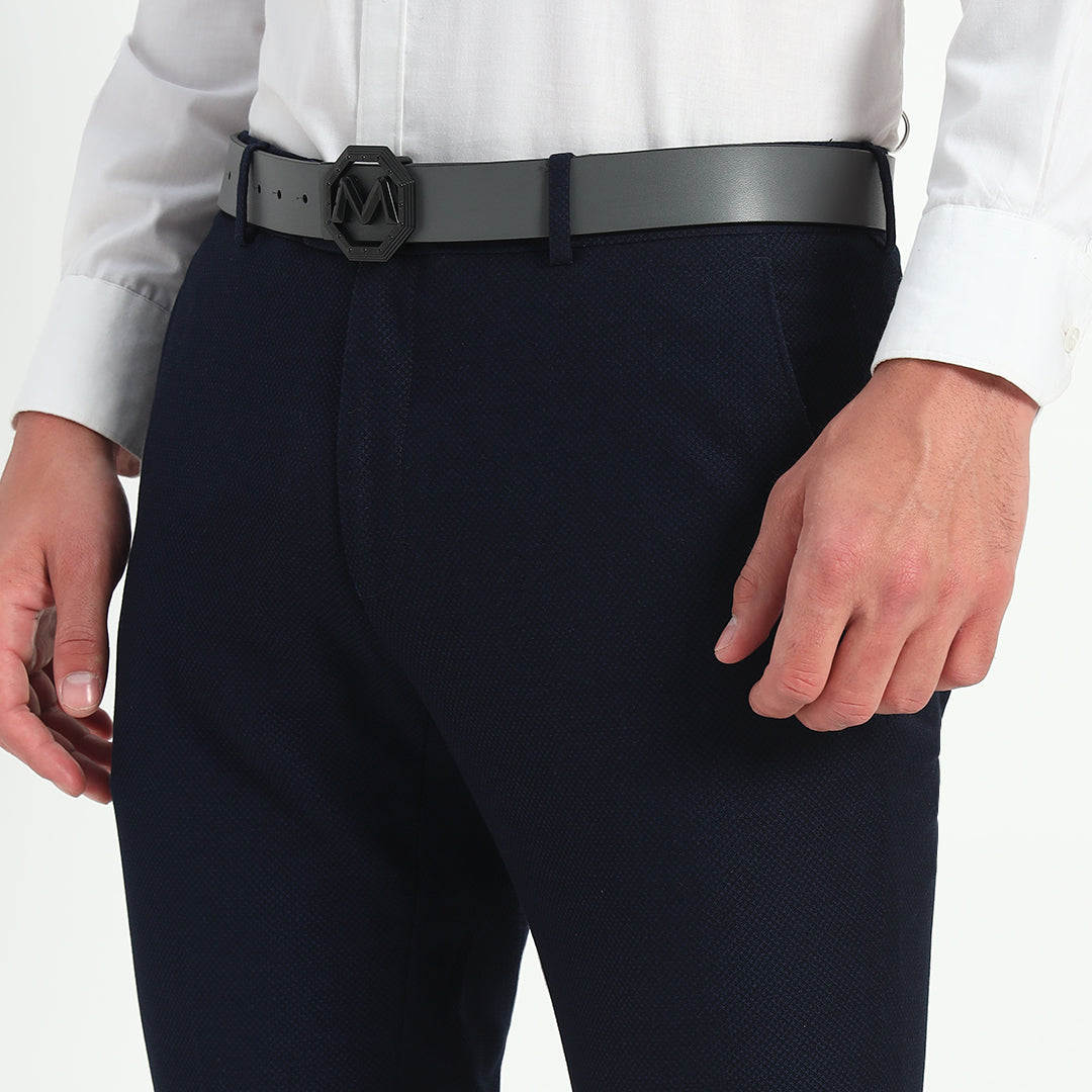 Face to Face Reversible Leather Belt with Signature Midas Buckle