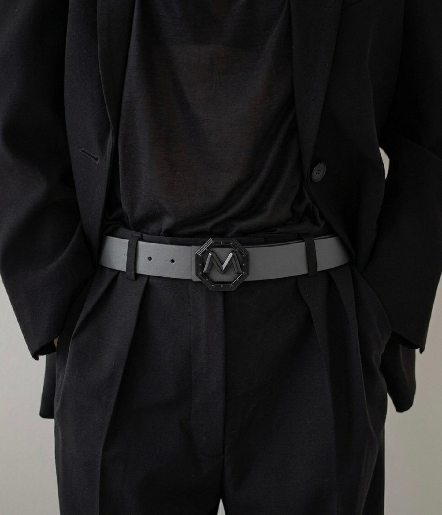 Face to Face Reversible Leather Belt with Signature Midas Buckle