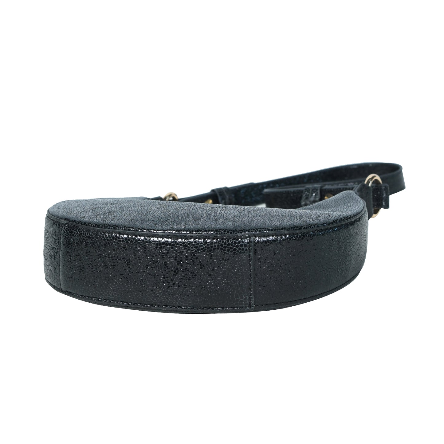 Women Leather Sling Bag - Sparkling black