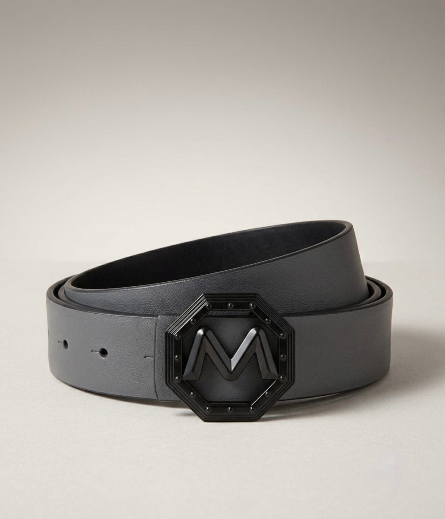 Face to Face Reversible Leather Belt with Signature Midas Buckle