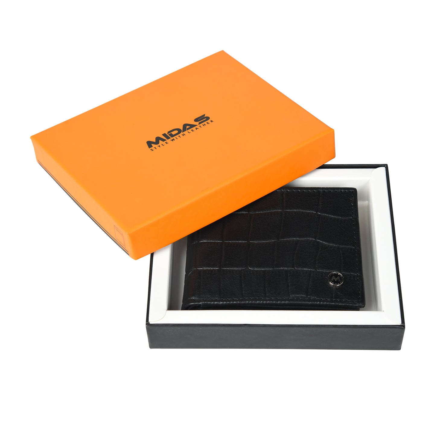 Men Crocodile Texture Leather Wallet