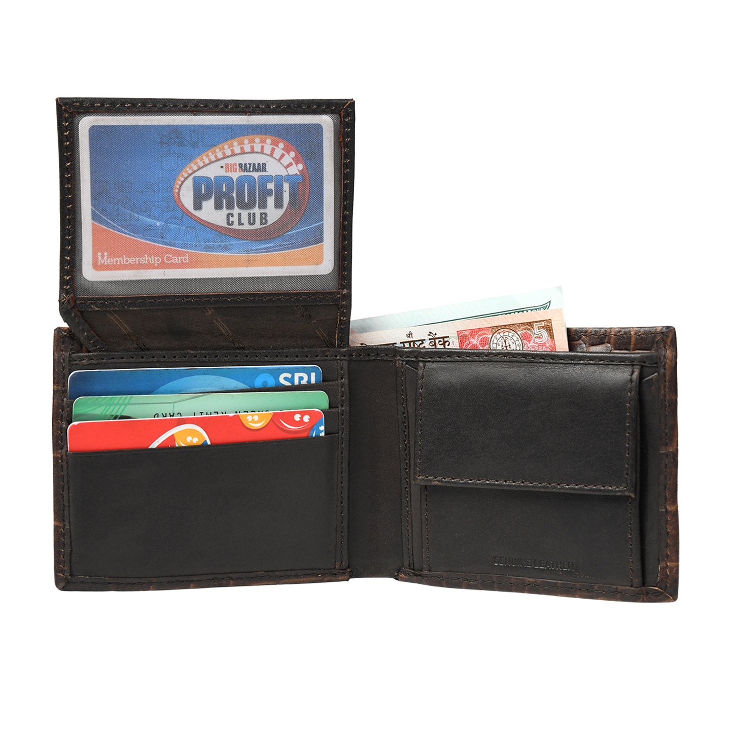 Men Crocodile Texture Leather Wallet