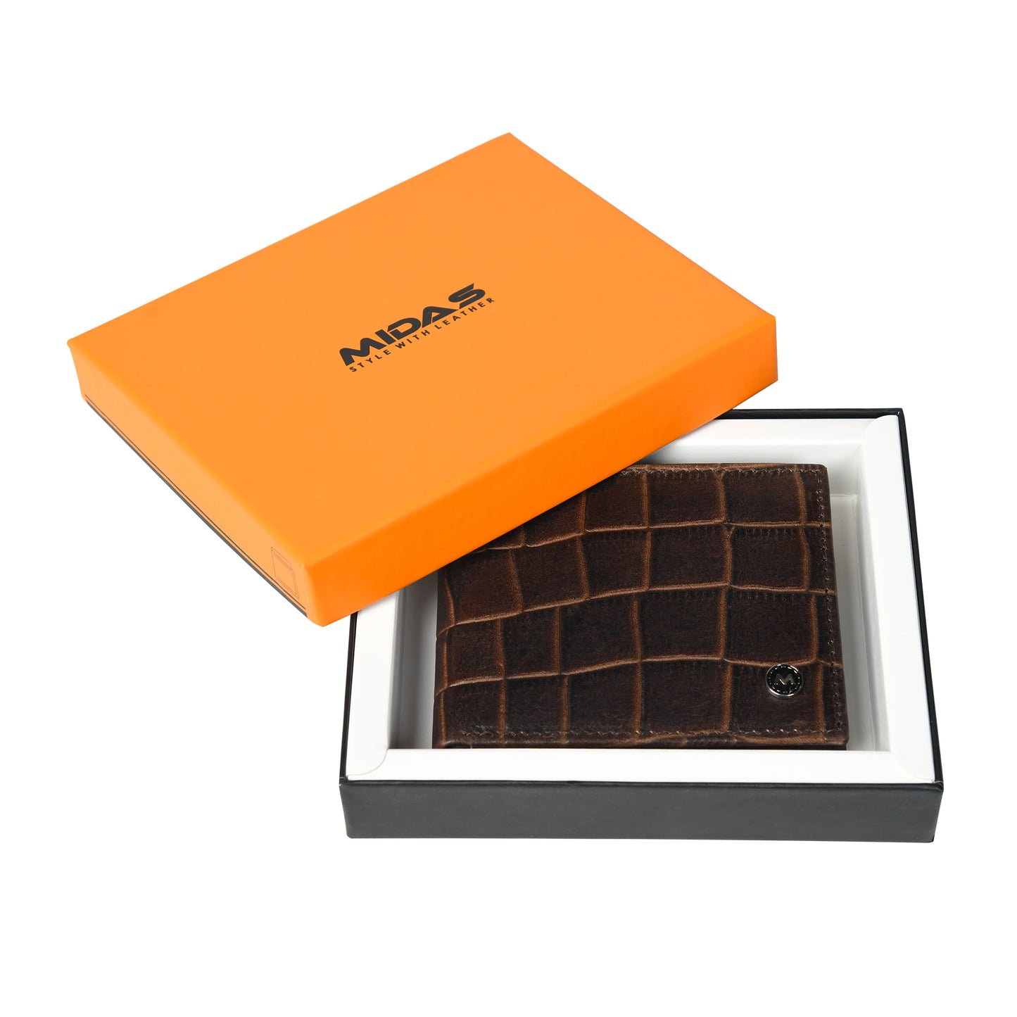 Men Crocodile Texture Leather Wallet
