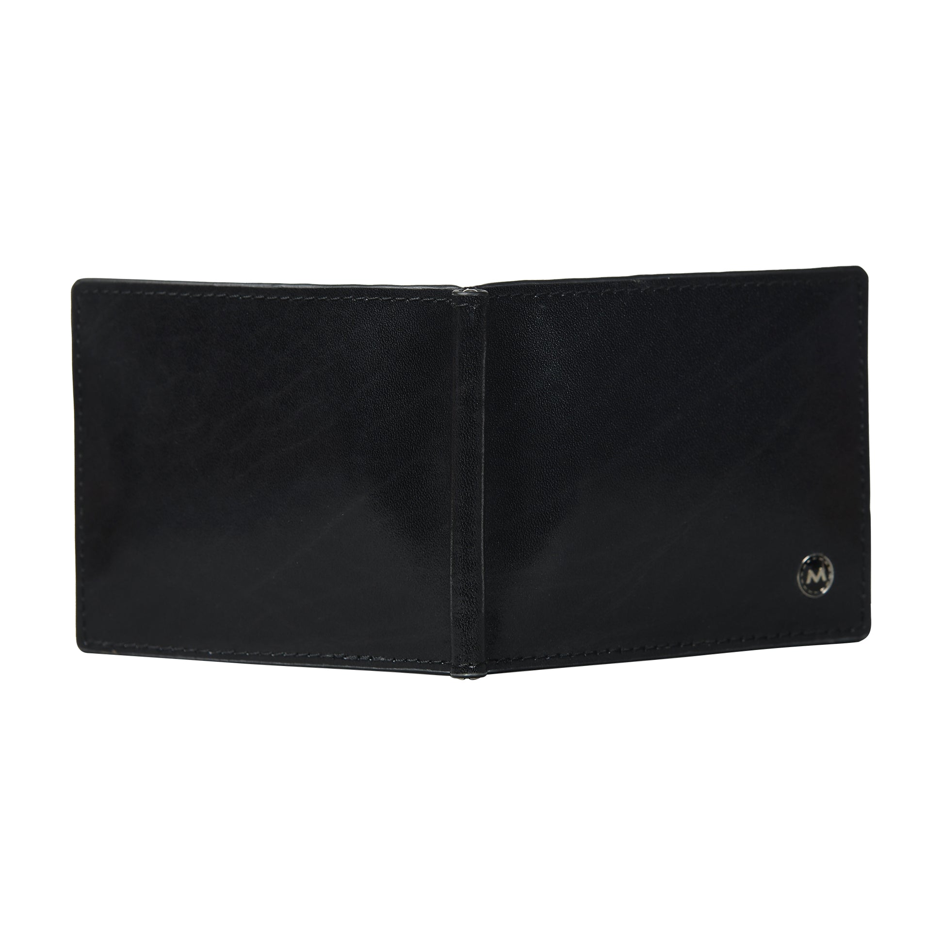 Black Handmade Leather Wallets Back Photo