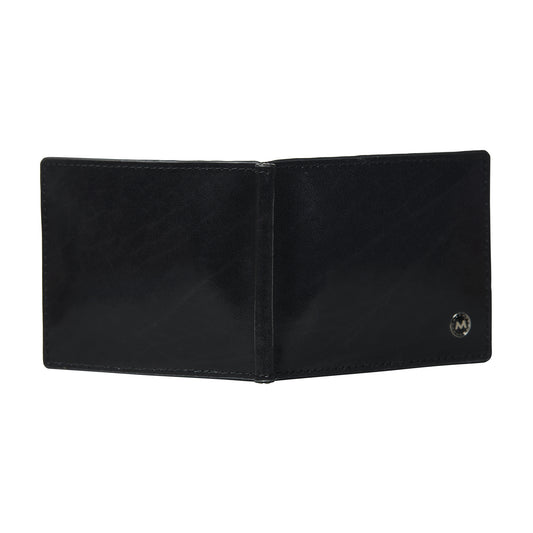 Black Handmade Leather Wallets Back Photo
