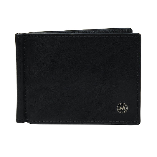 Black Handmade Leather Wallets Front Photo