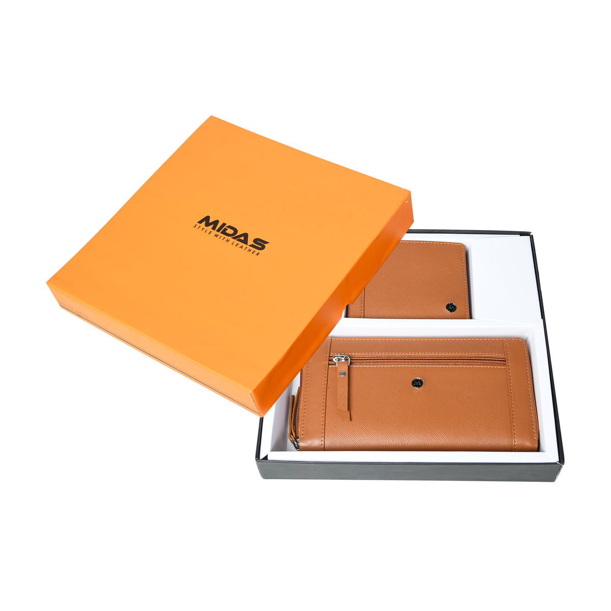 Genuine Leather Combo Gift Set for Men & Women – Wallet & Clutch