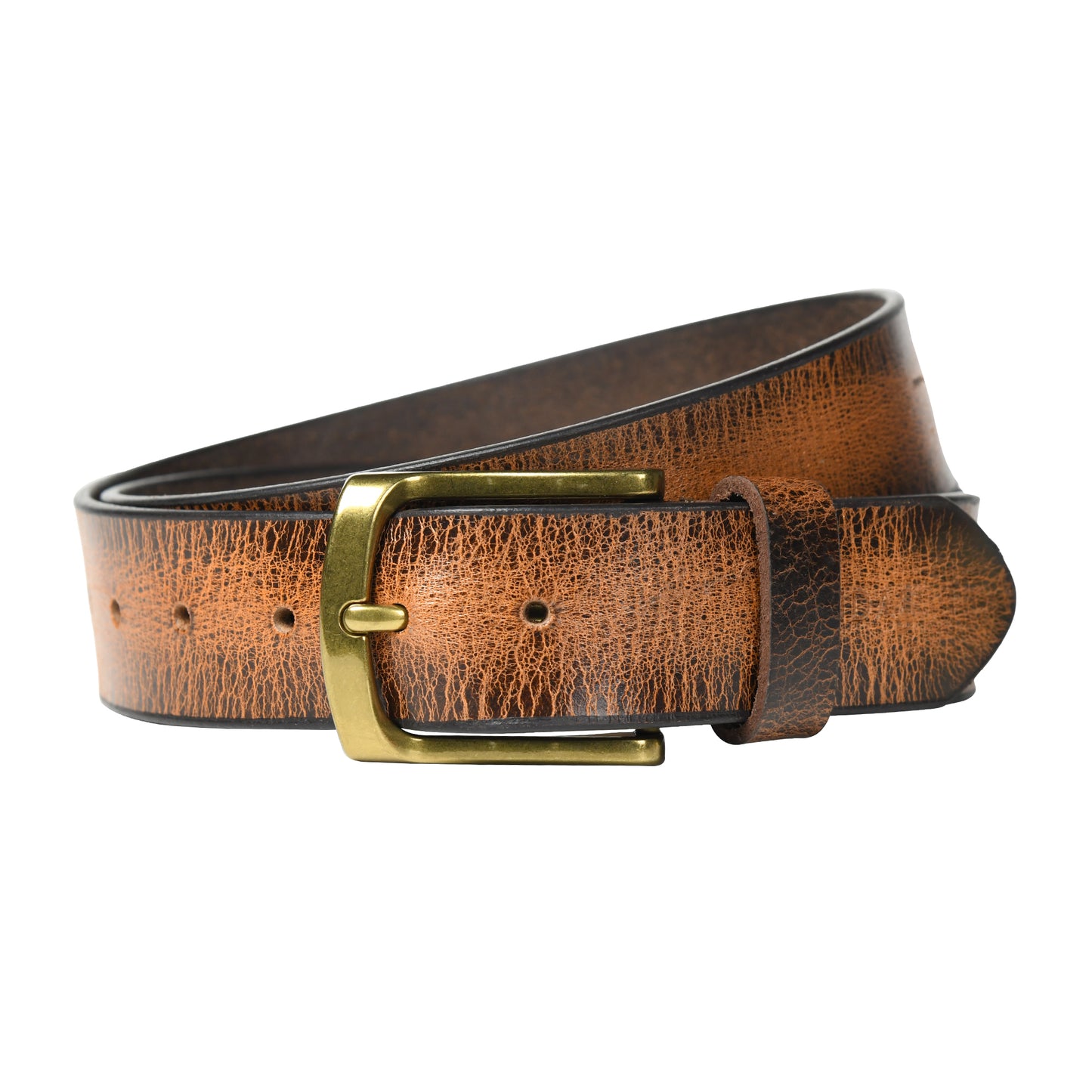 Casual Brown Crunch Leather Belt