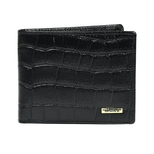 Men & Women Leather Wallet Croco Design Gift Pack
