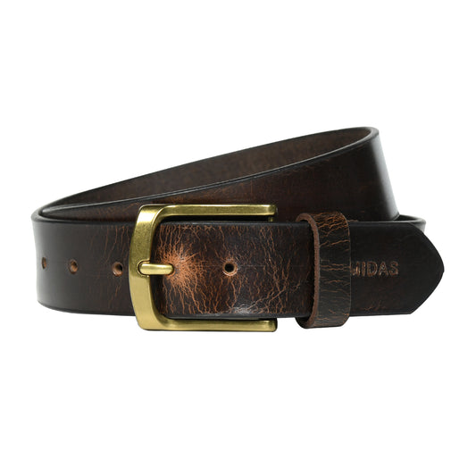 Casual Brown Crunch Leather Belt