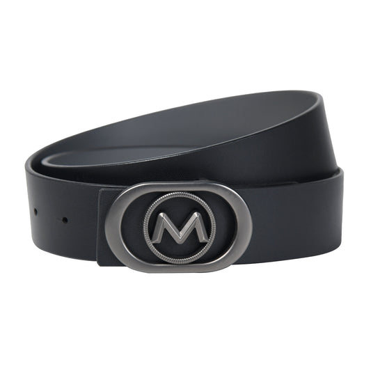 Men’s Premium Face To Face Reversible Leather Belt - Midas Signature Buckle