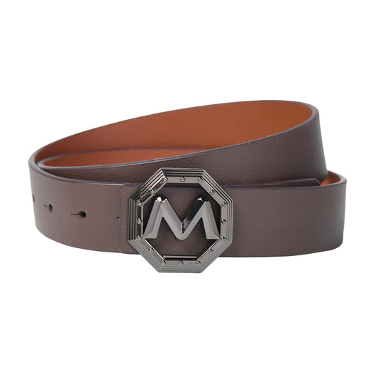 Face to Face Reversible Leather Belt with Midas Signature Buckle