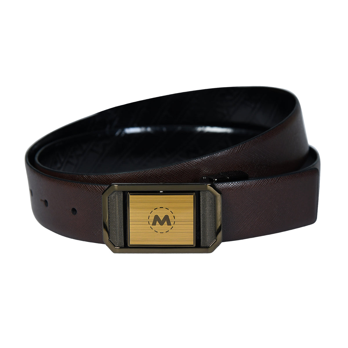 Premium Spanish Leather Reversible Belt with Rotating Buckle