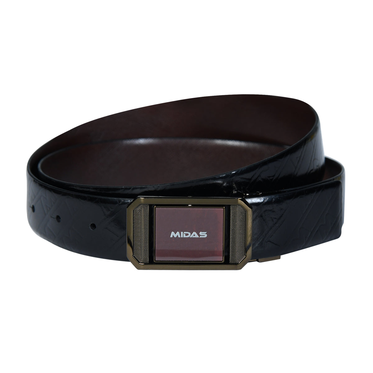 Premium Spanish Leather Reversible Belt with Rotating Buckle